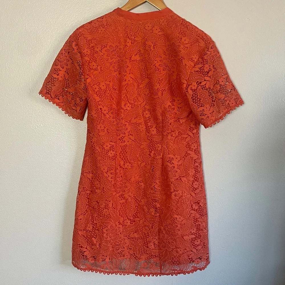 Amuse Society Coral‎ Button-Down Lace Dress Size Small - Picture 3 of 9